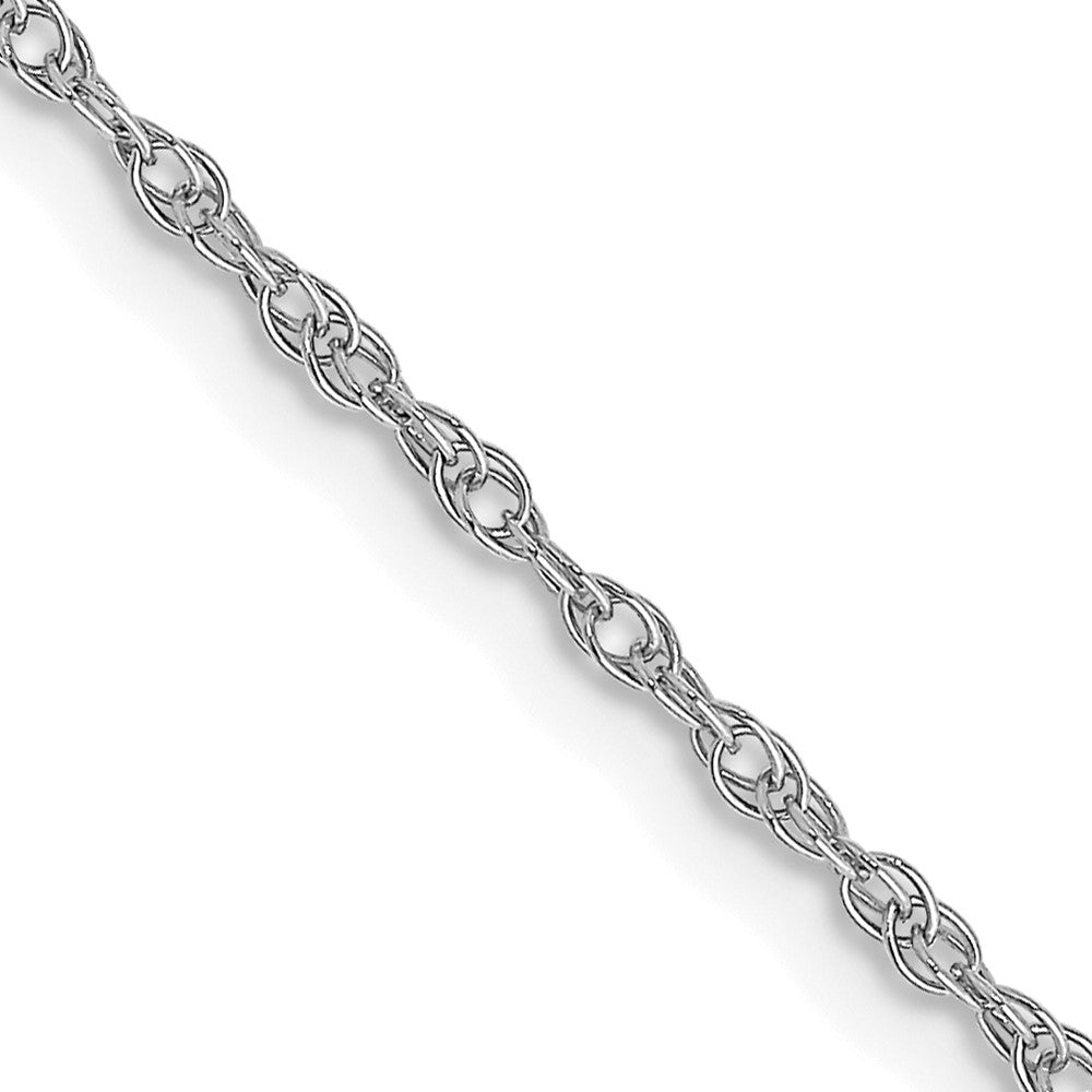 10k White Gold 1.15 mm Carded Cable Rope Chain (1.03 grams)