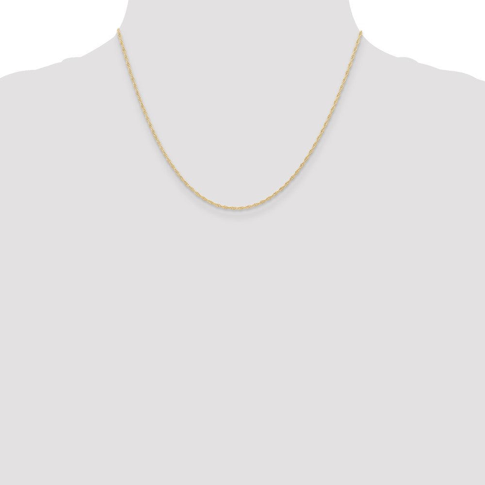 10k Yellow Gold 1.15 mm Carded Cable Rope Chain (1.03 grams)