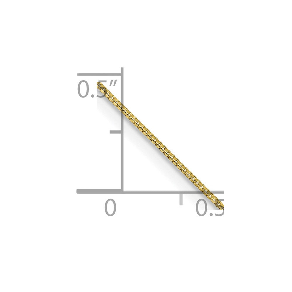 10k Yellow Gold 0.5 mm Box Chain (0.74 grams)