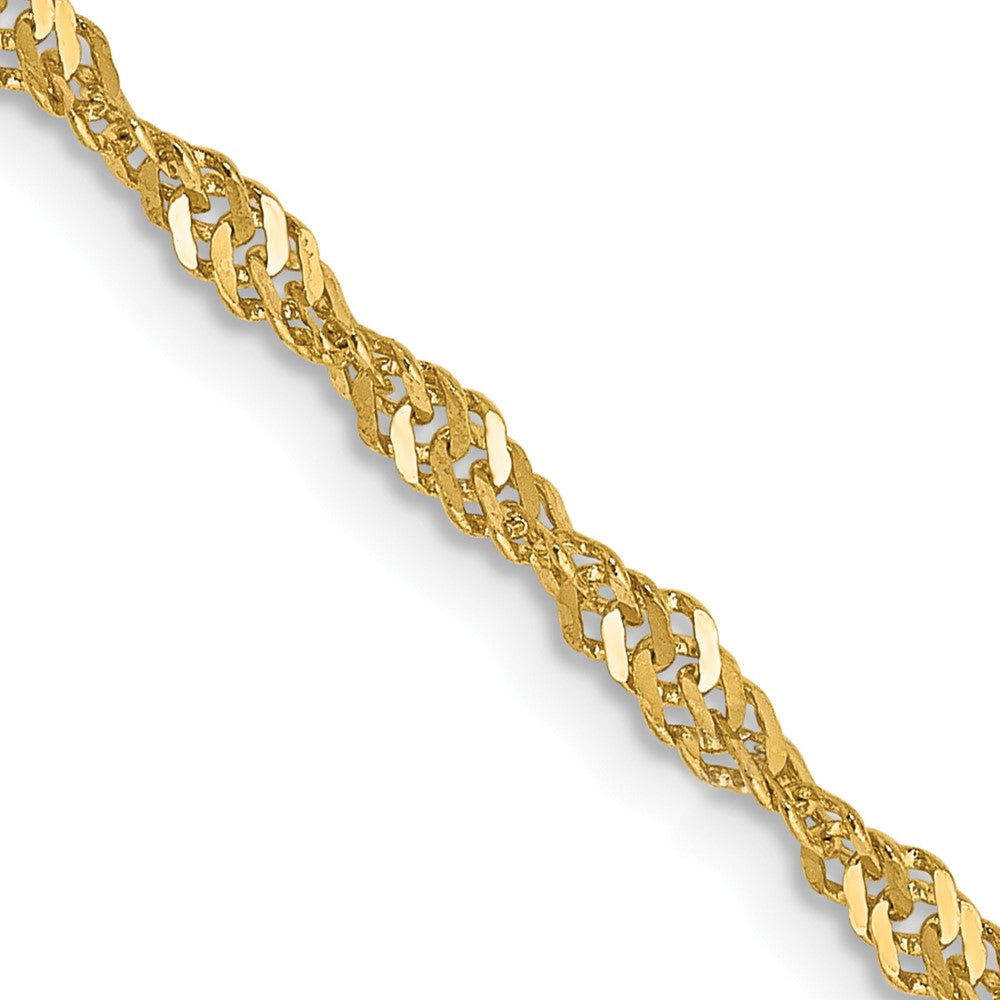 10k Yellow Gold 2 mm Singapore Bracelet (1.57 grams)