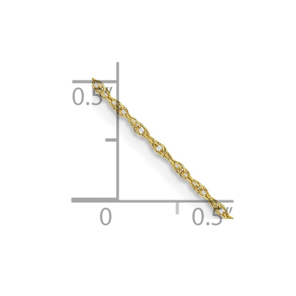 10k Yellow Gold 0.8 mm Lite-Baby Rope Chain (0.7 grams)