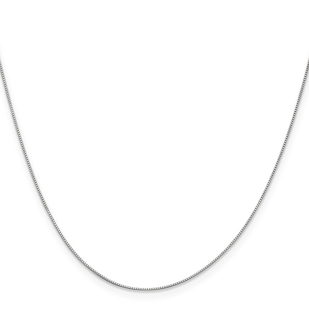 10k White Gold 0.5 mm Box Chain (0.7 grams)