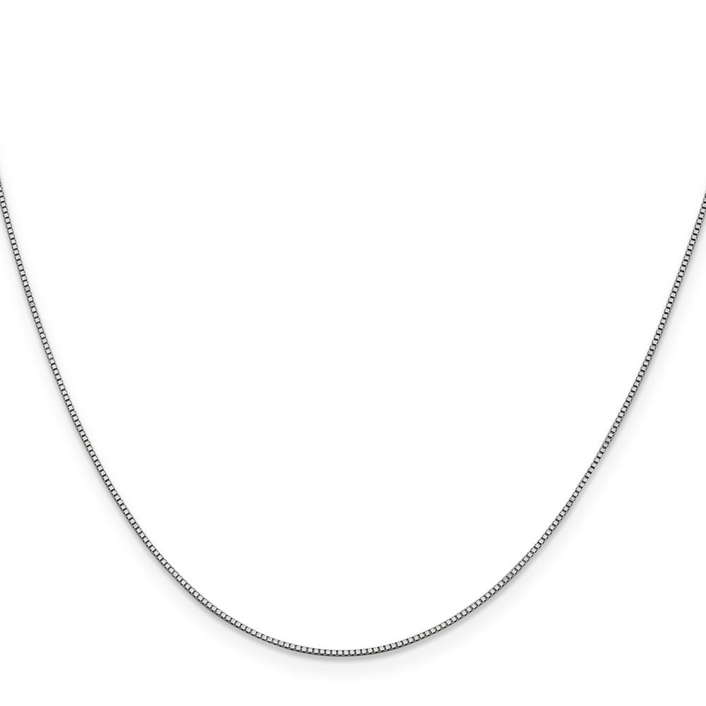 10k White Gold 0.7 mm Box Chain (1.12 grams)