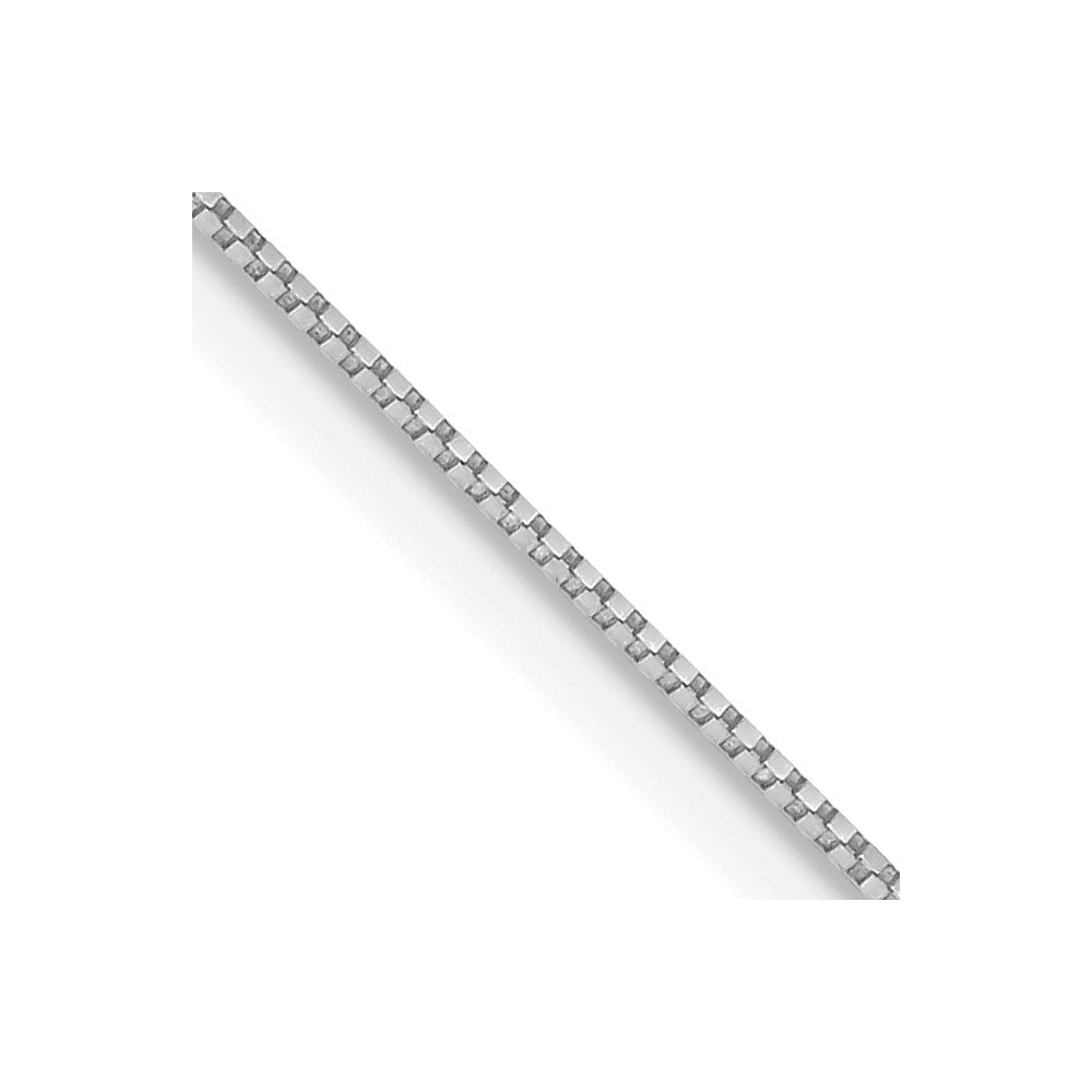10k White Gold 0.7 mm Box Chain (1.12 grams)