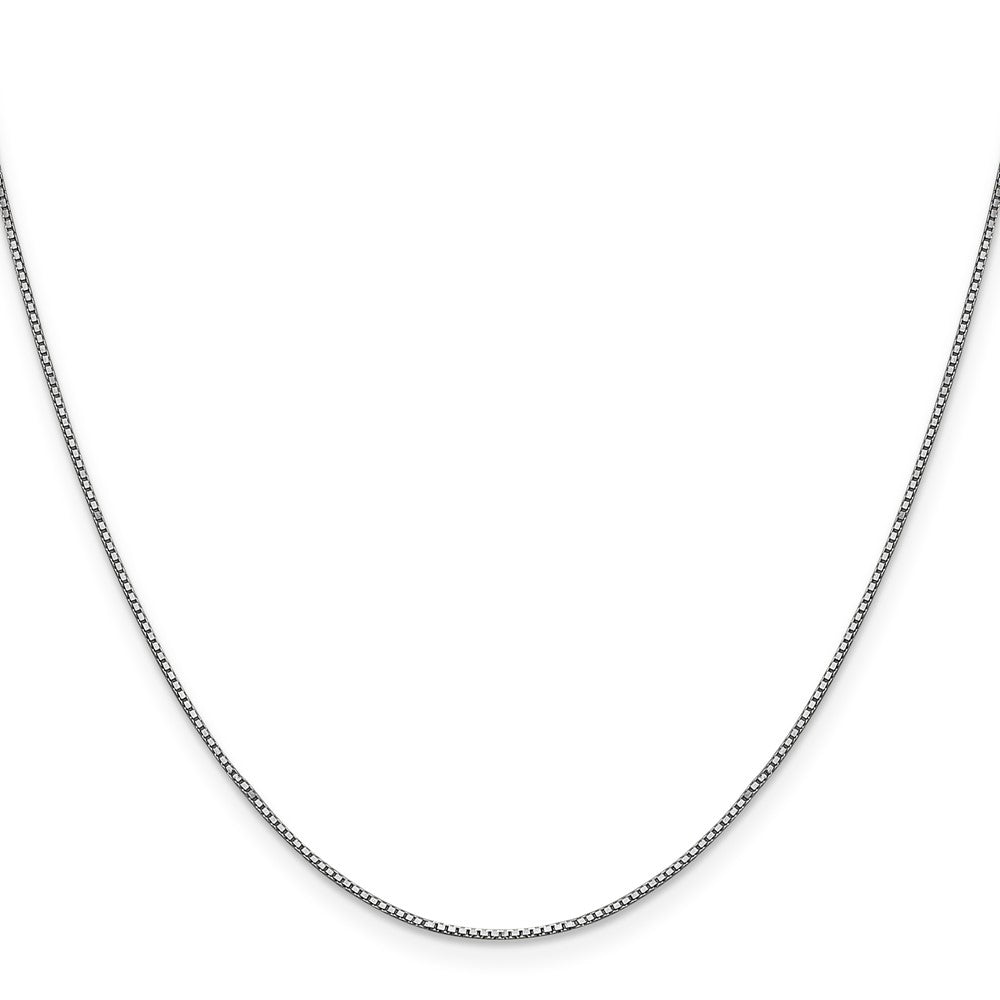 10k White Gold 0.9 mm Box Chain (2.09 grams)