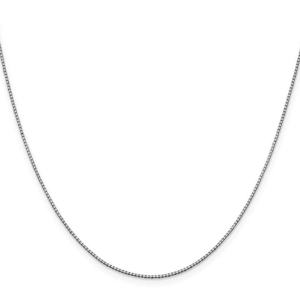 10k White Gold 0.95 mm Box Chain (2.36 grams)