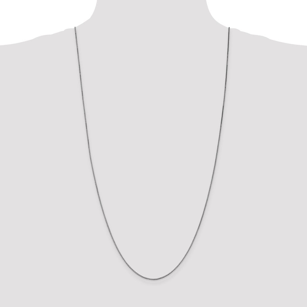 10k White Gold 1.05 mm Box Chain (3.02 grams)
