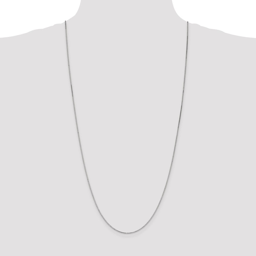 10k White Gold 1.1 mm Box Chain (3.34 grams)
