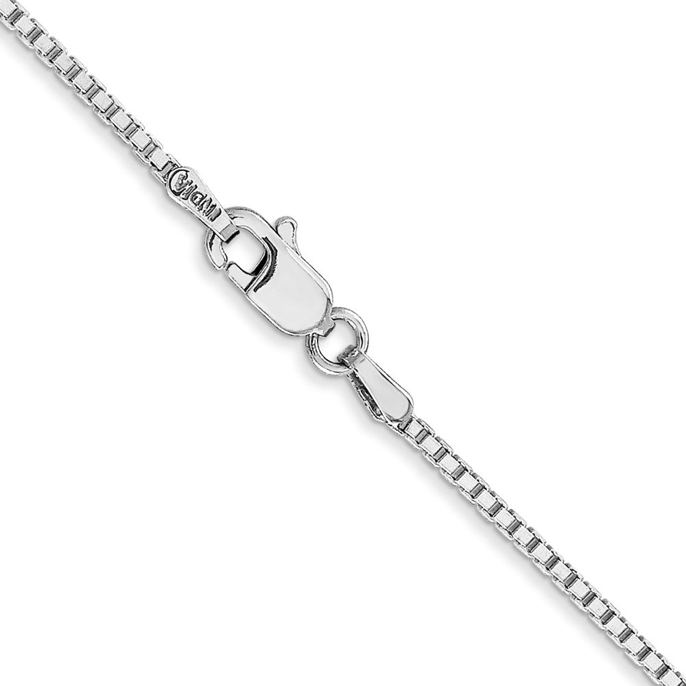 10k White Gold 1.25 mm Box Chain (3.83 grams)