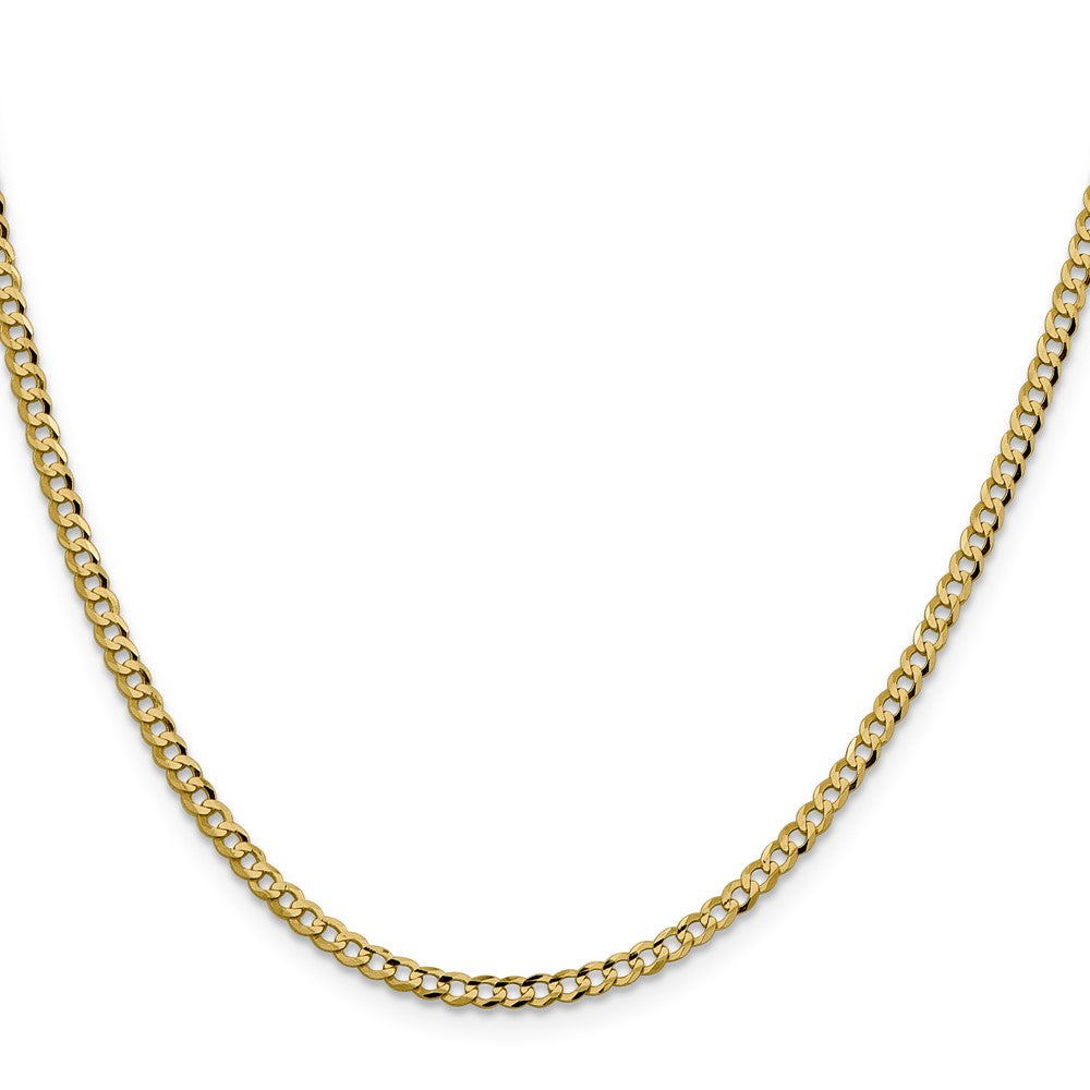 10k Yellow Gold 3.1 mm Lightweight Flat Cuban Chain (3.76 grams)