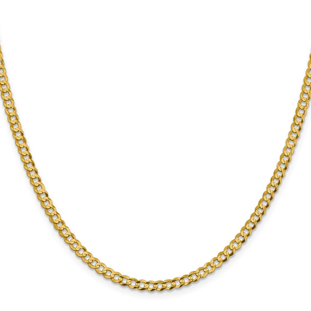 10k Yellow Gold 3.7 mm Lightweight Flat Cuban Chain (5.39 grams)