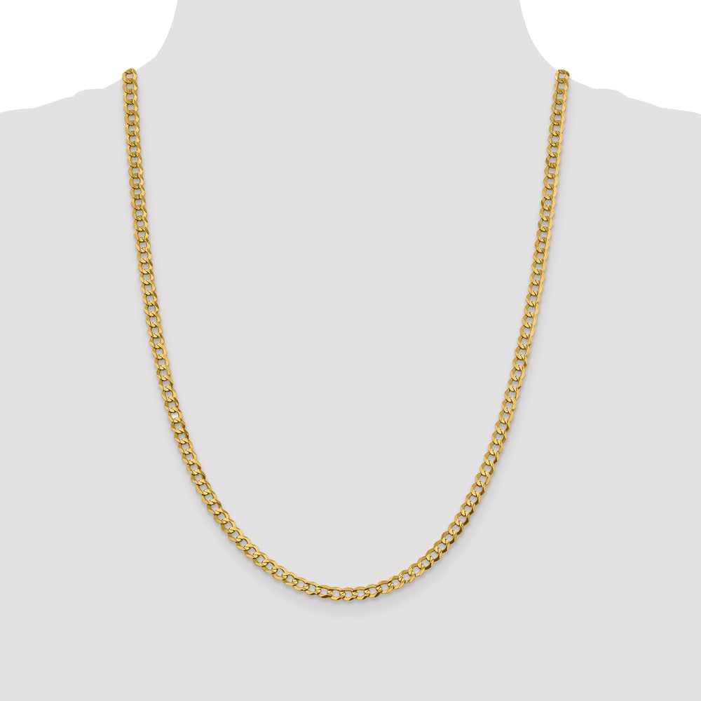 10k Yellow Gold 4.7 mm Lightweight Flat Cuban Chain (8.74 grams)