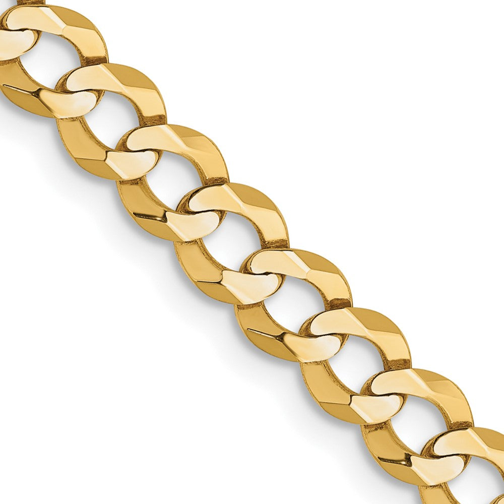 10k Yellow Gold 4.7 mm Lightweight Flat Cuban Chain (8.74 grams)