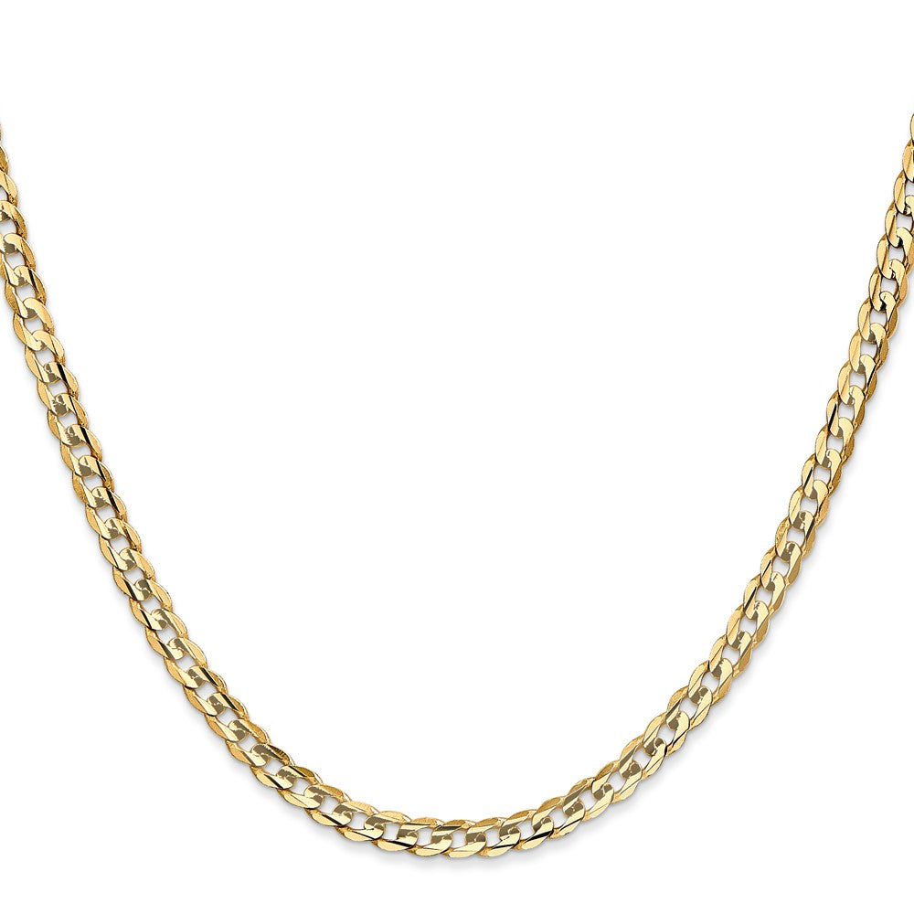 10k Yellow Gold 3.8 mm Open Concave Curb Chain 10K (6.91 grams)