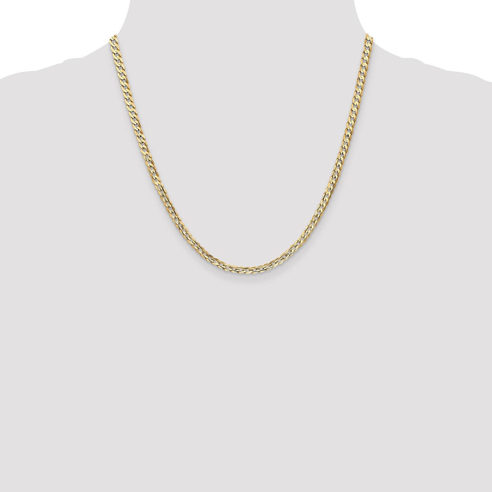 10k Yellow Gold 3.8 mm Open Concave Curb Chain 10K (6.91 grams)