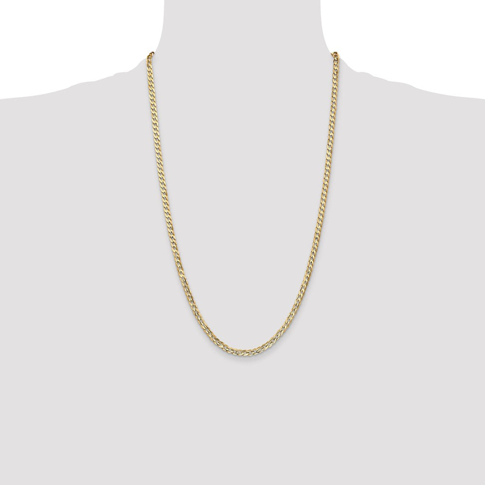 10k Yellow Gold 3.8 mm Open Concave Curb Chain 10K (6.91 grams)