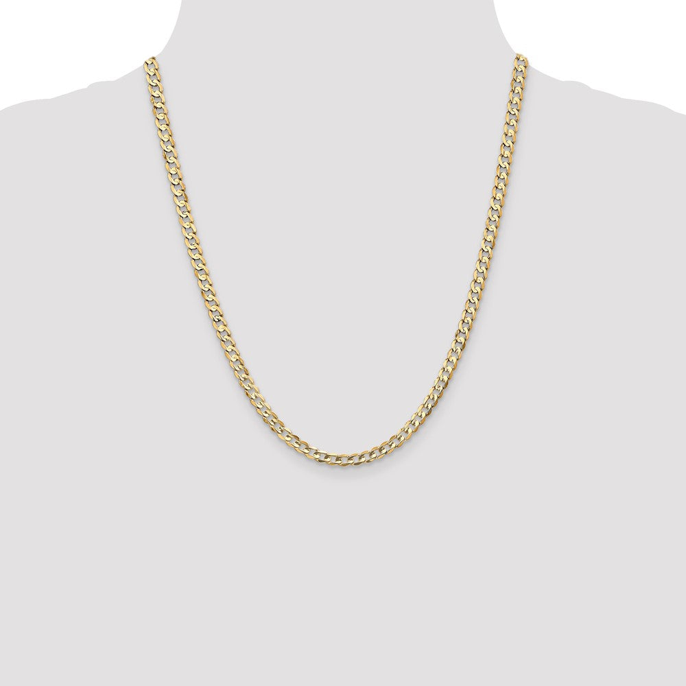 10k Yellow Gold 4.5 mm Open Concave Curb Chain 10K (9.39 grams)