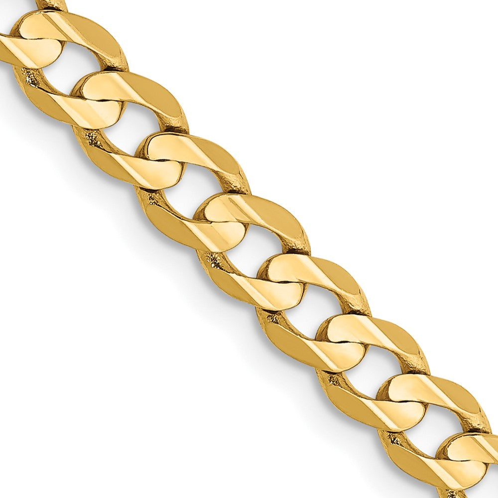 10k Yellow Gold 4.5 mm Open Concave Curb Chain 10K (9.39 grams)
