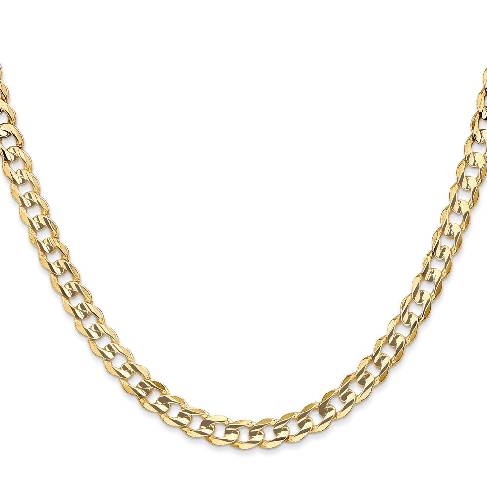 10k Yellow Gold 5.25 mm Open Concave Curb Chain 10K (11.9 grams)