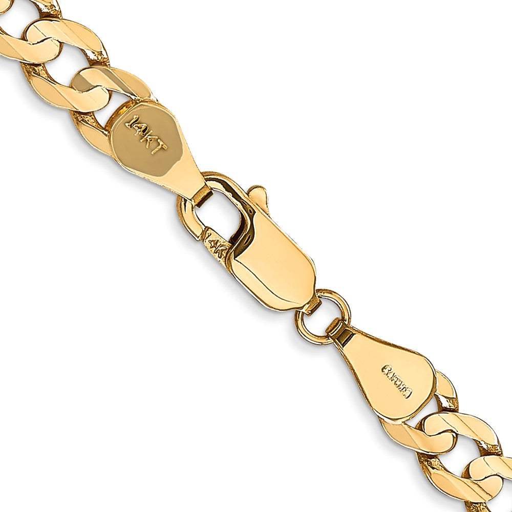 10k Yellow Gold 5.25 mm Open Concave Curb Chain 10K
