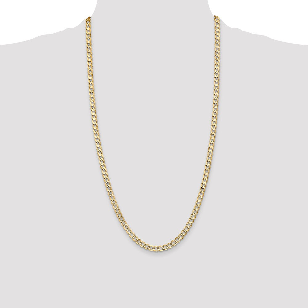 10k Yellow Gold 5.25 mm Open Concave Curb Chain 10K (11.9 grams)