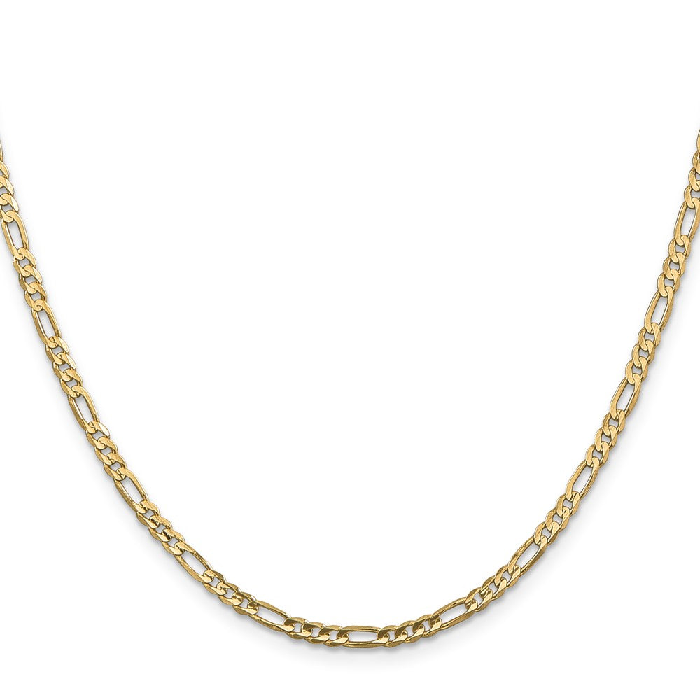 10k Yellow Gold 3 mm Concave Figaro Chain (4.37 grams)
