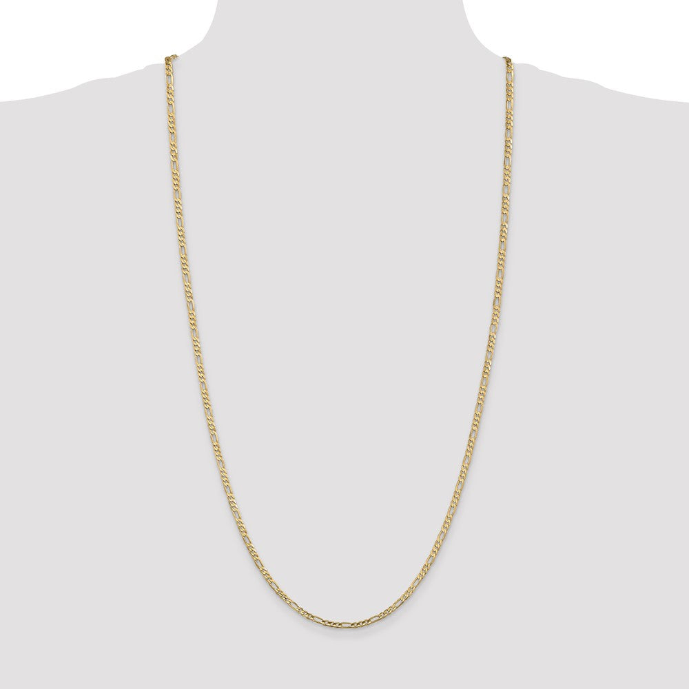 10k Yellow Gold 3 mm Concave Figaro Chain (4.37 grams)