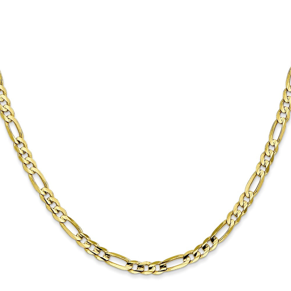 10k Yellow Gold 4 mm Concave Open Figaro Chain (6.4 grams)
