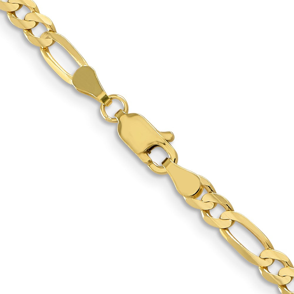 10k Yellow Gold 4 mm Concave Open Figaro Chain (6.4 grams)