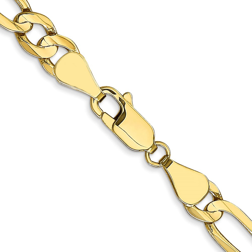 10k Yellow Gold 5.5 mm Concave Open Figaro Chain (12.63 grams)