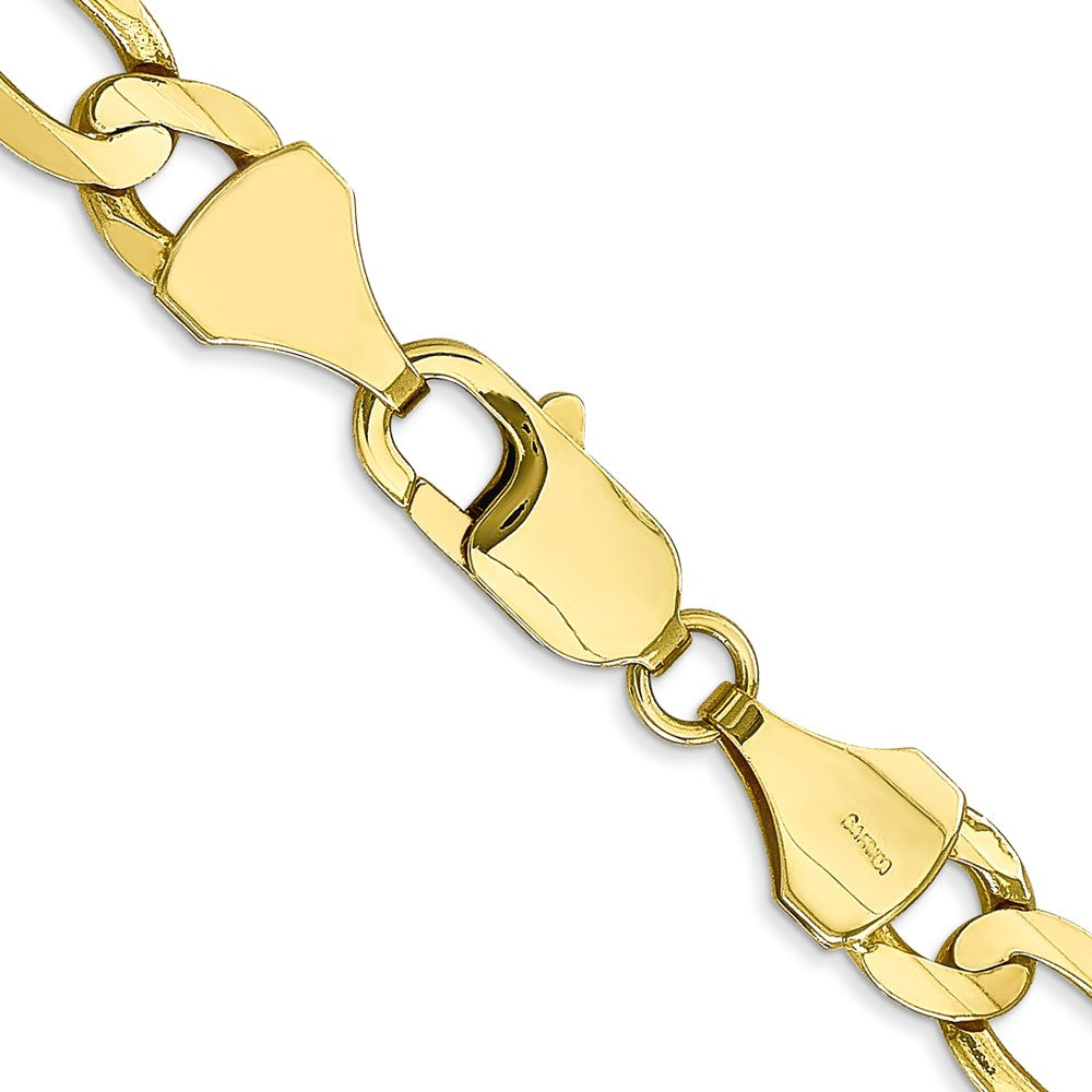 10k Yellow Gold 7.5 mm Concave Open Figaro Chain (30.55 grams)