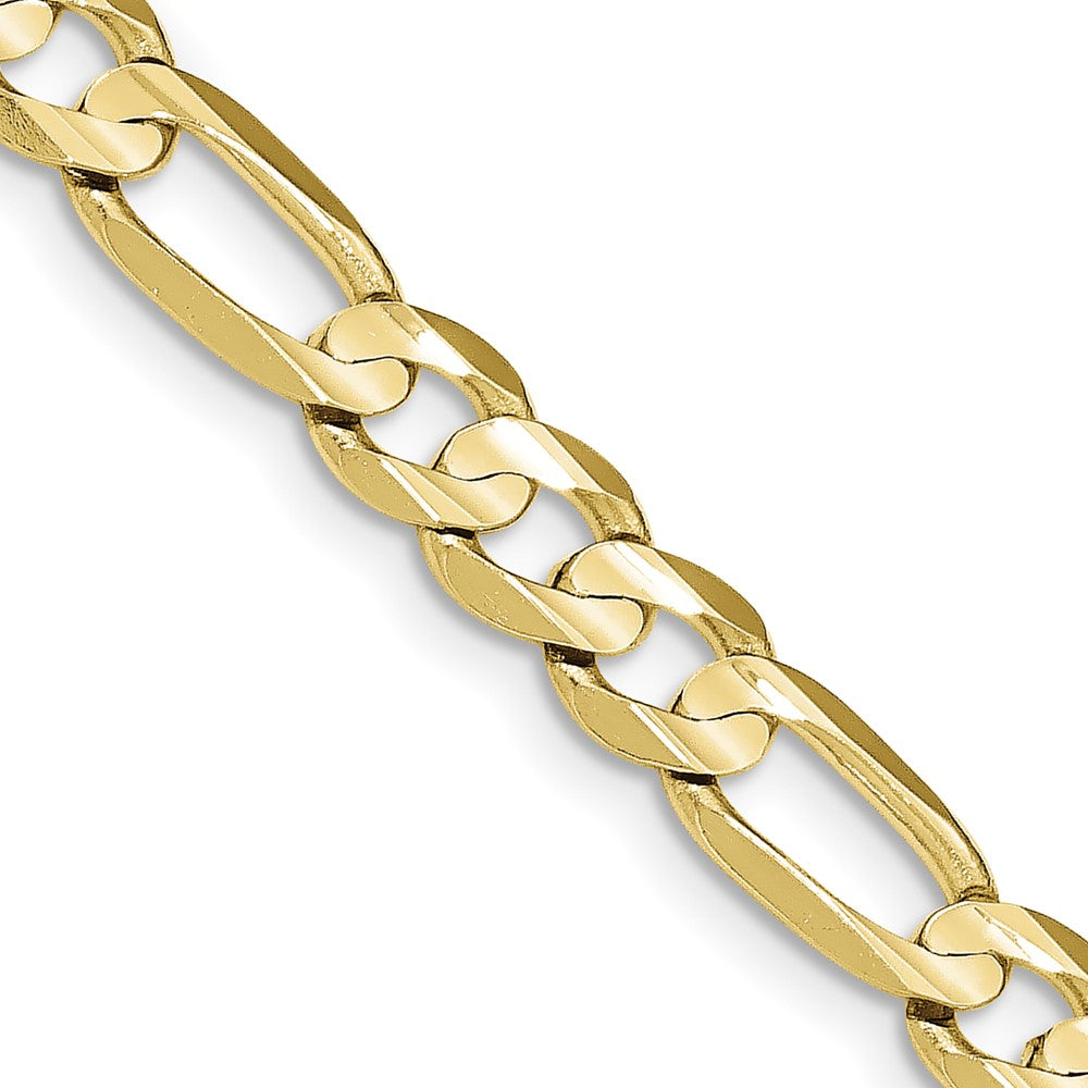 10k Yellow Gold 7.5 mm Concave Open Figaro Chain (30.55 grams)