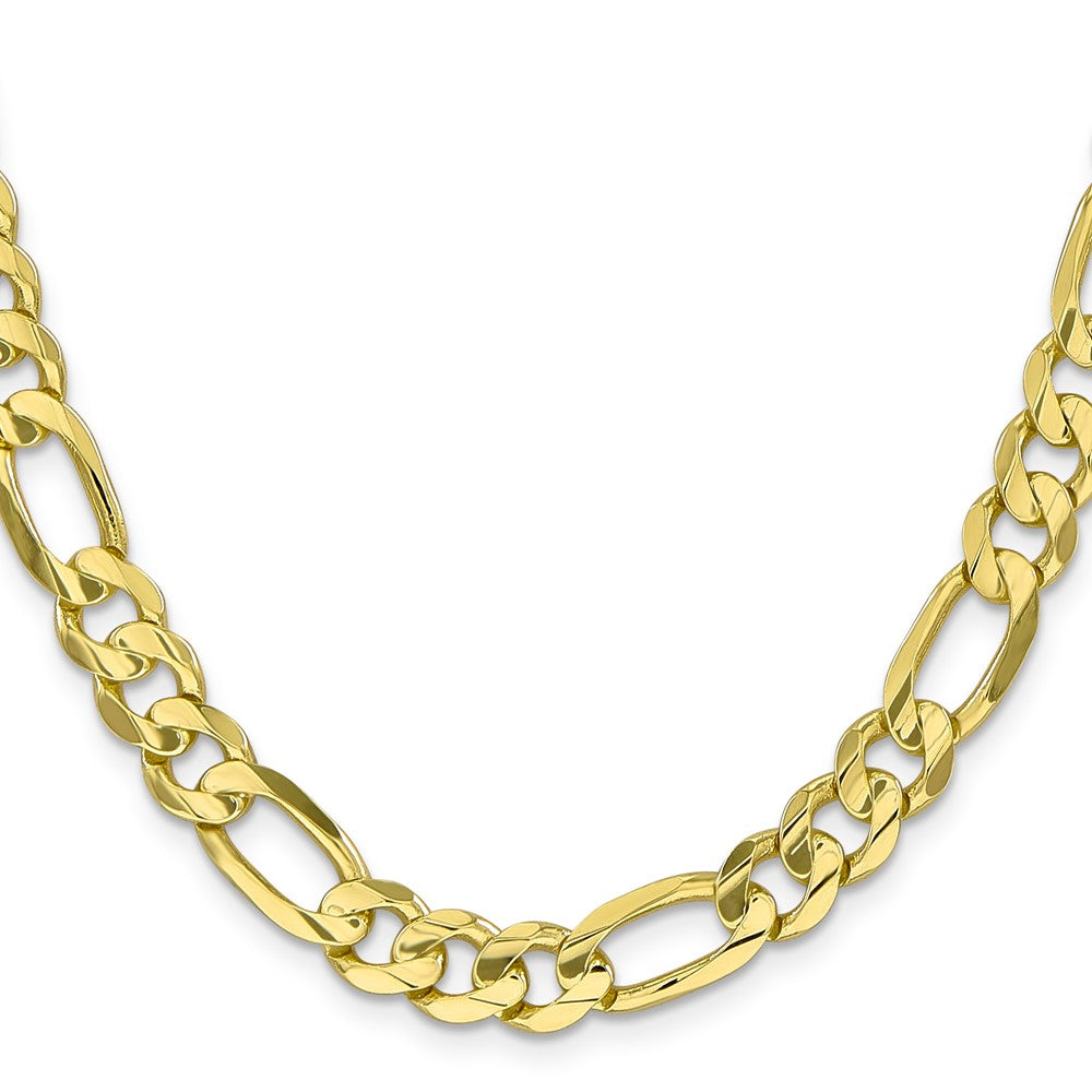 10k Yellow Gold 8.75 mm Concave Open Figaro Chain (41.67 grams)