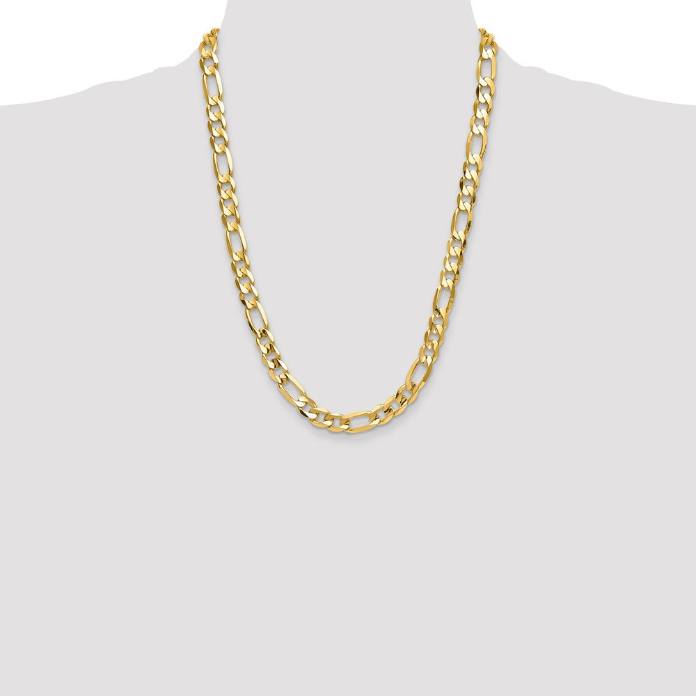 10k Yellow Gold 10 mm Concave Open Figaro Chain (64.15 grams)