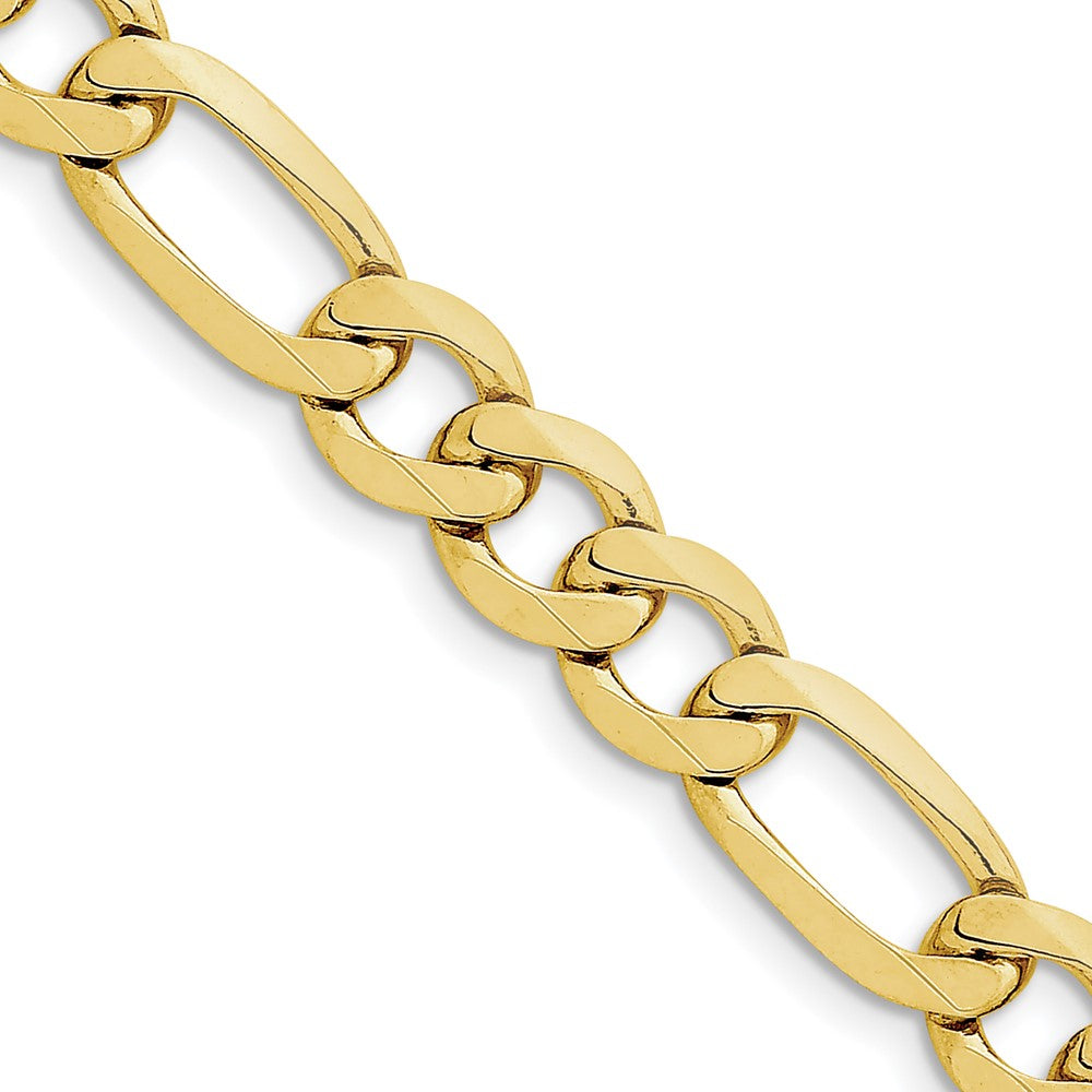 10k Yellow Gold 10 mm Concave Open Figaro Chain (64.15 grams)