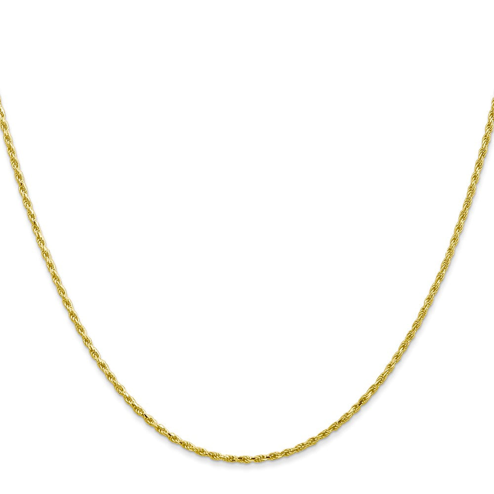 10k Yellow Gold 1.3 mm D/C Machine Made Rope Chain (2.8 grams)