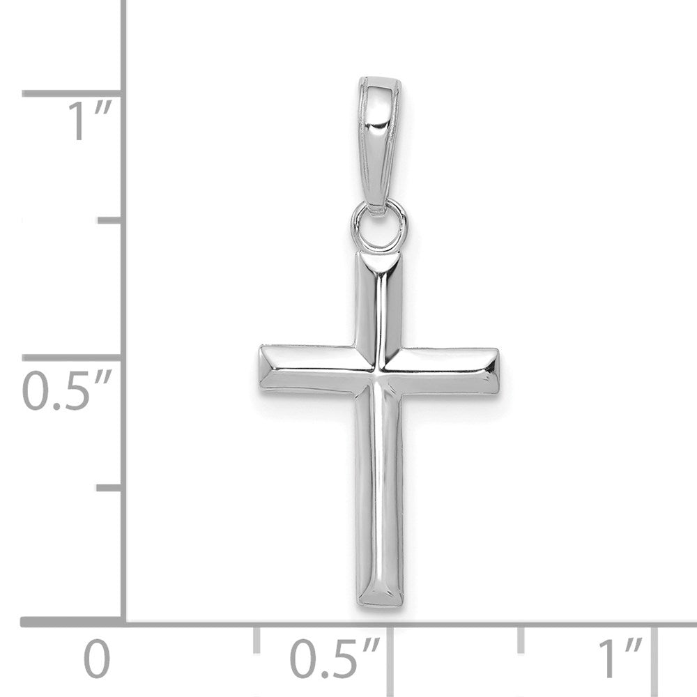 10k White Gold 11 mm Small Cross Pendant (0.57 grams)