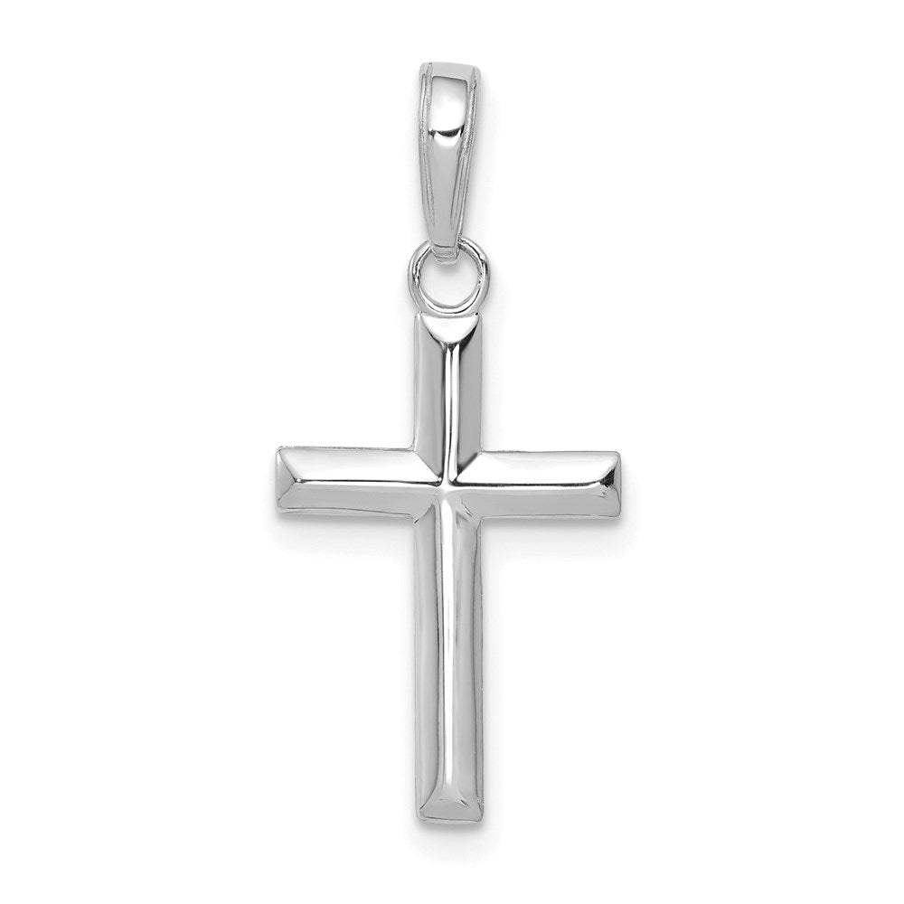 10k White Gold 11 mm Small Cross Pendant (0.57 grams)