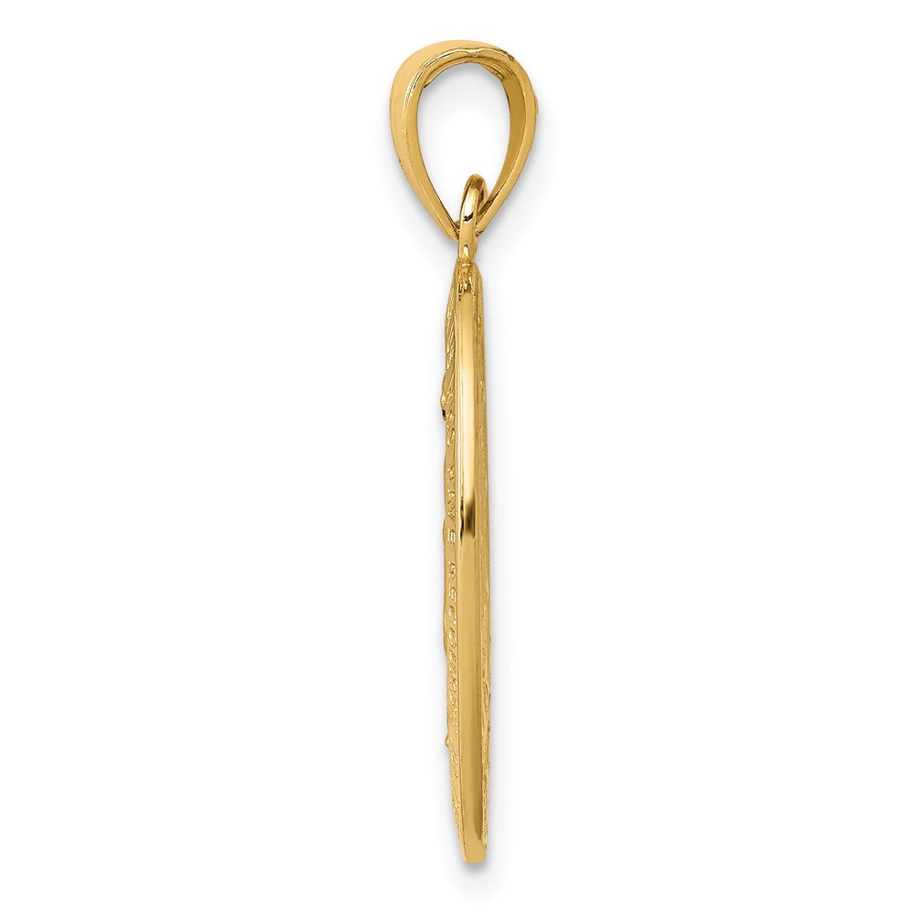 10k Yellow Gold 15 mm Miraculous Medal Pendant (1.85 grams)