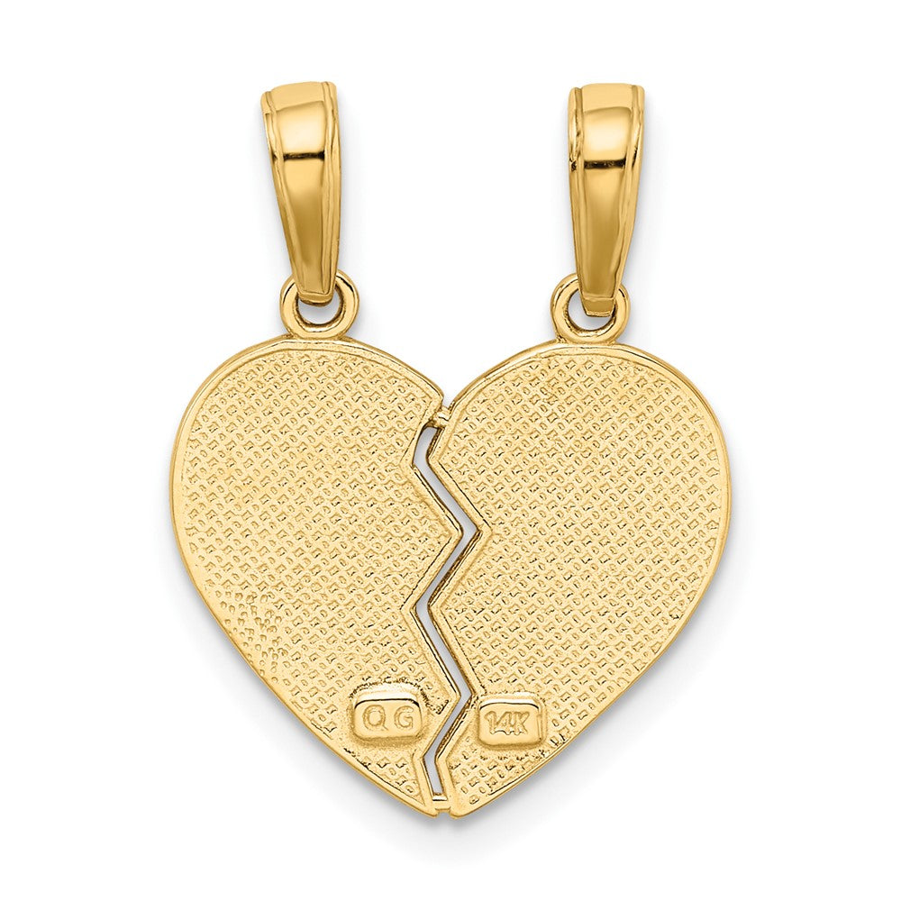 10k Yellow Gold 9 mm I LOVE YOU 2 Piece Break-A-Part Charm (1.31 grams)