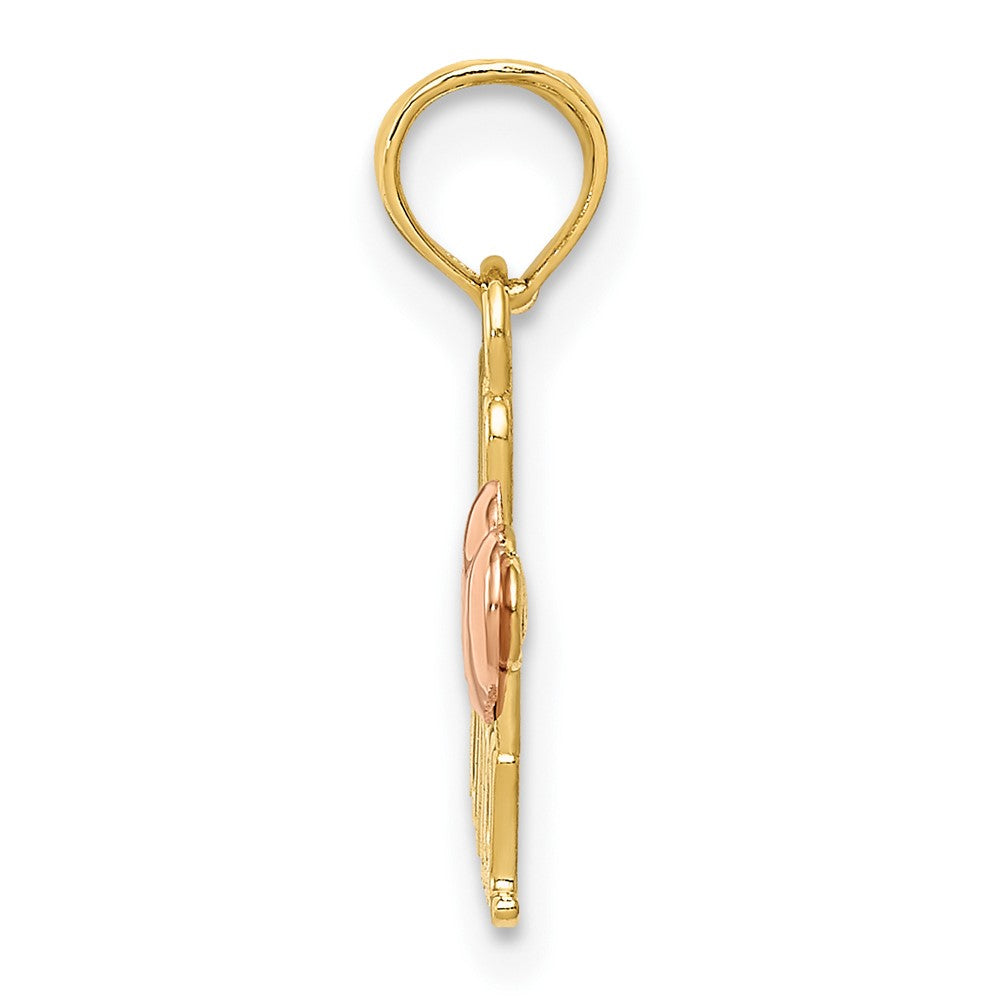 10k Two-tone 16 mm Two-Tone We Love Nana Charm (0.66 grams)