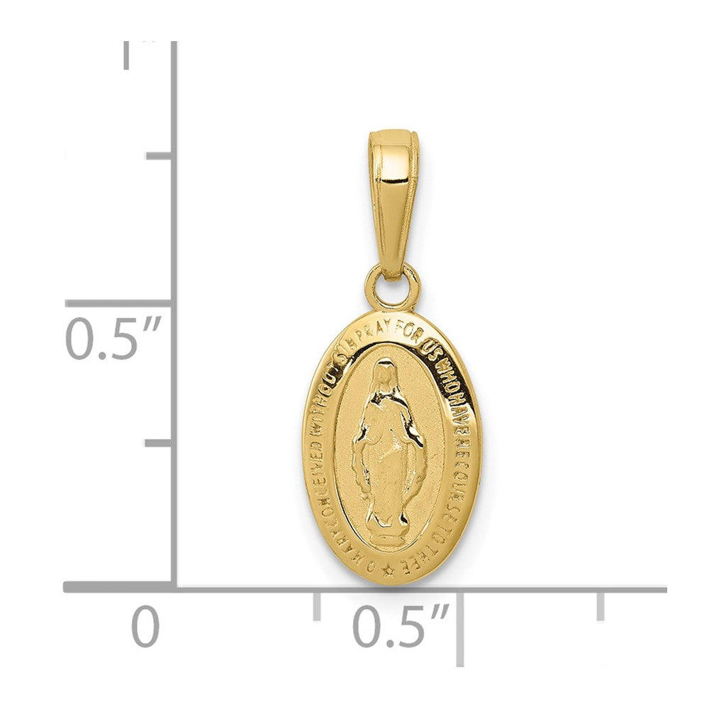 10k Yellow Gold 8 mm Miraculous Medal Charm (0.91 grams)