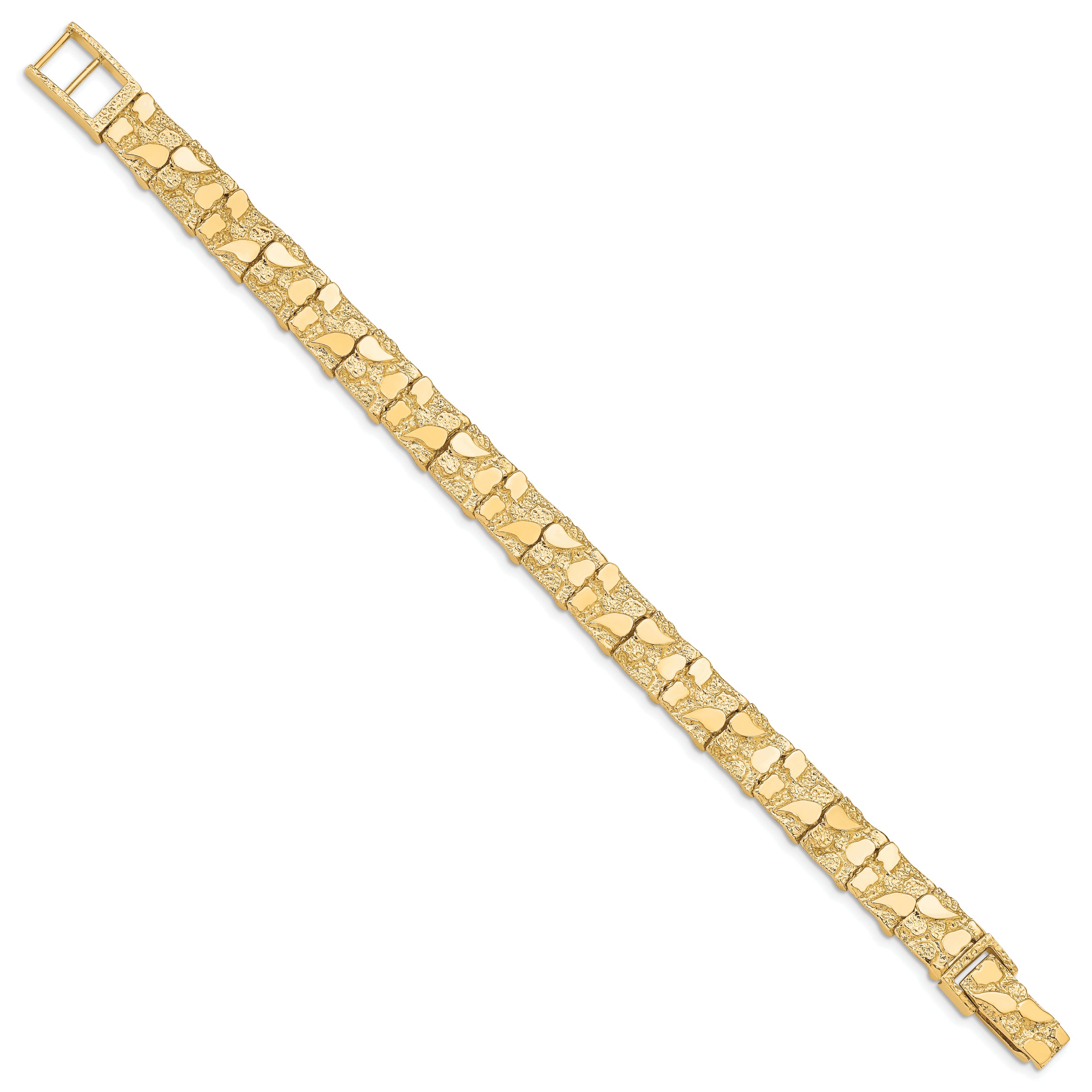 10k 10.0mm NUGGET Bracelet (22.21 grams)