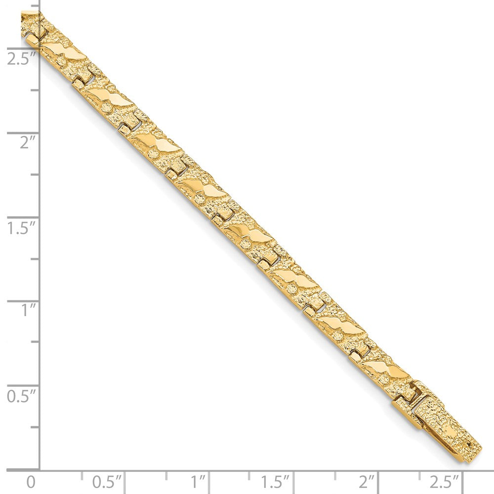 10k Yellow Gold 4 mm NUGGET Bracelet (8.71 grams)