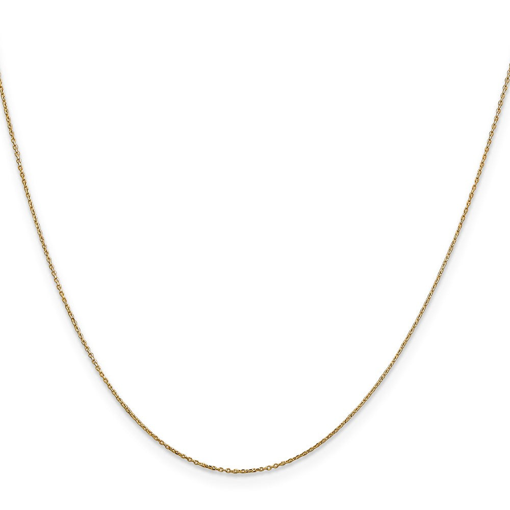 10k Yellow Gold 0.6 mm D/C Round Open Link Cable Chain