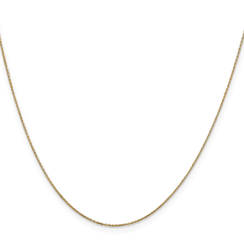 10k Yellow Gold 0.6 mm D/C Round Open Link Cable Chain (0.5 grams)