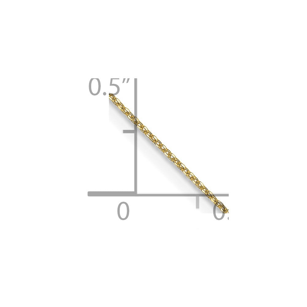 10k Yellow Gold 0.6 mm D/C Round Open Link Cable Chain (0.5 grams)