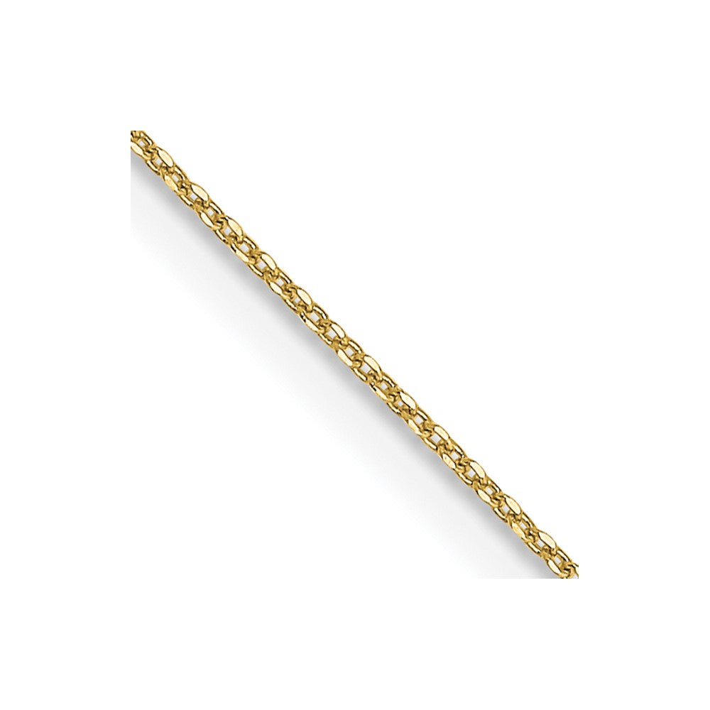 10k Yellow Gold 0.6 mm D/C Round Open Link Cable Chain (0.5 grams)