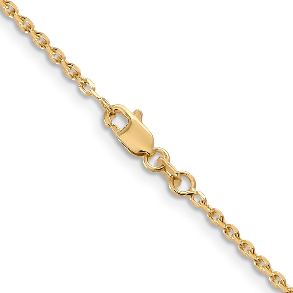 10k Yellow Gold 1.65 mm D/C Cable Chain (3.54 grams)
