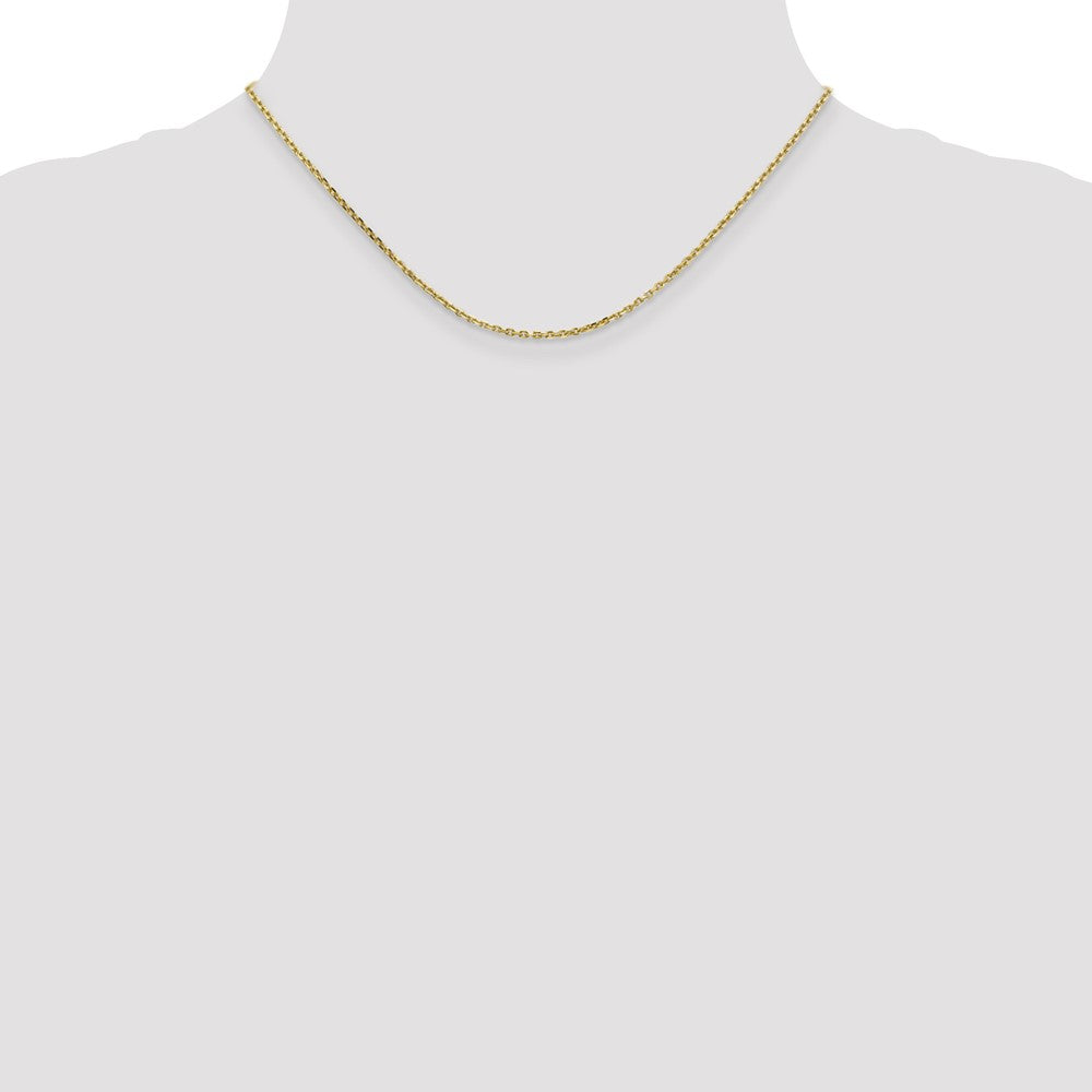 10k Yellow Gold 1.65 mm D/C Cable Chain (3.54 grams)